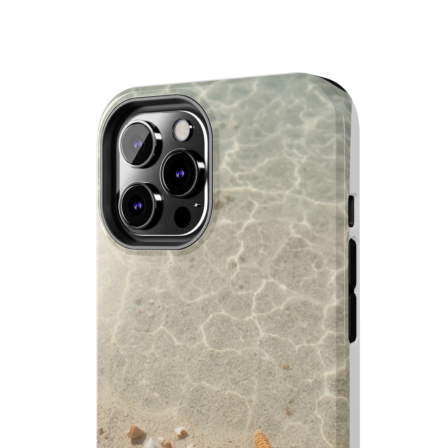 Beach-Inspired Tough Phone Case with Starfish and Seashell Design