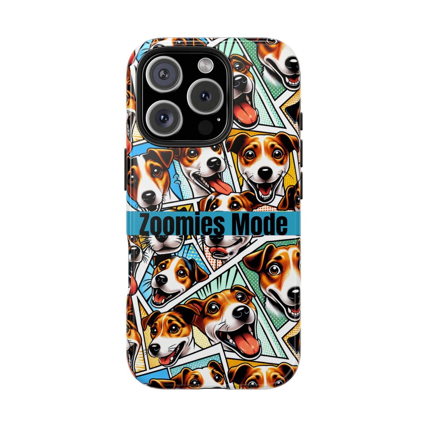 Zoomies Mode Jack Russell Tough Phone Case - Fun Dog Design Case for iPhone