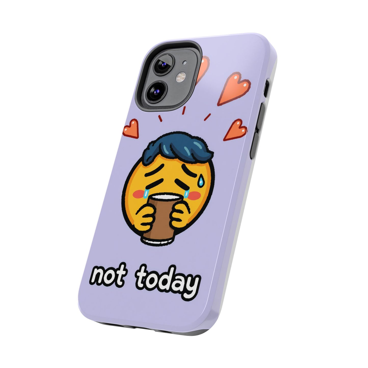 Cute Tough Phone Case - 'Not Today' Emoji Design