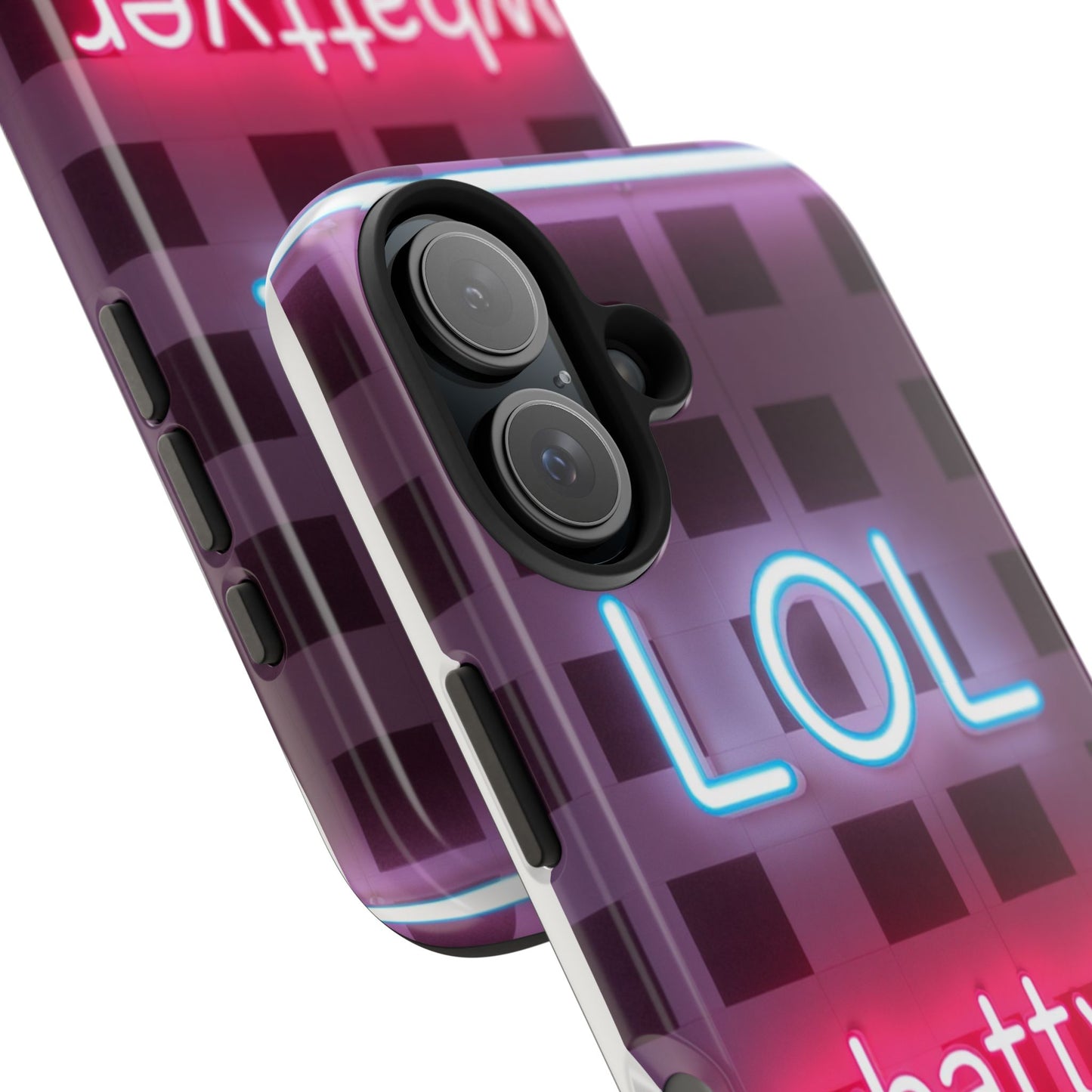 Neon Vibe Tough Phone Case - 'LOL Whatevr' Design for Trendsetters