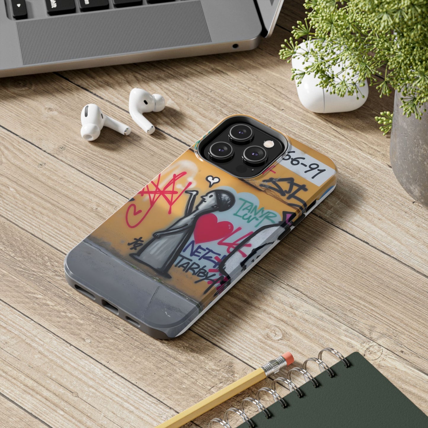 Urban Cupid Graffiti Tough Phone Case - Durable Protection with Street Art Vibe - for iPhone