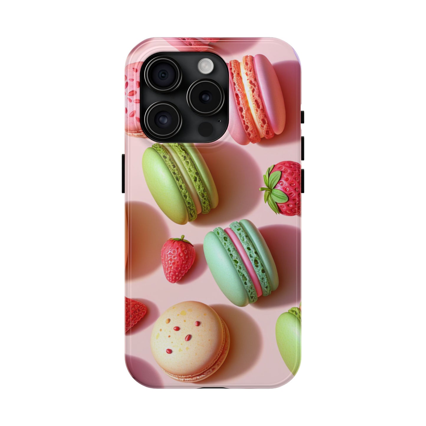 Macaron-Inspired Tough Phone Cases - Colorful Sweet Design - for iPhone
