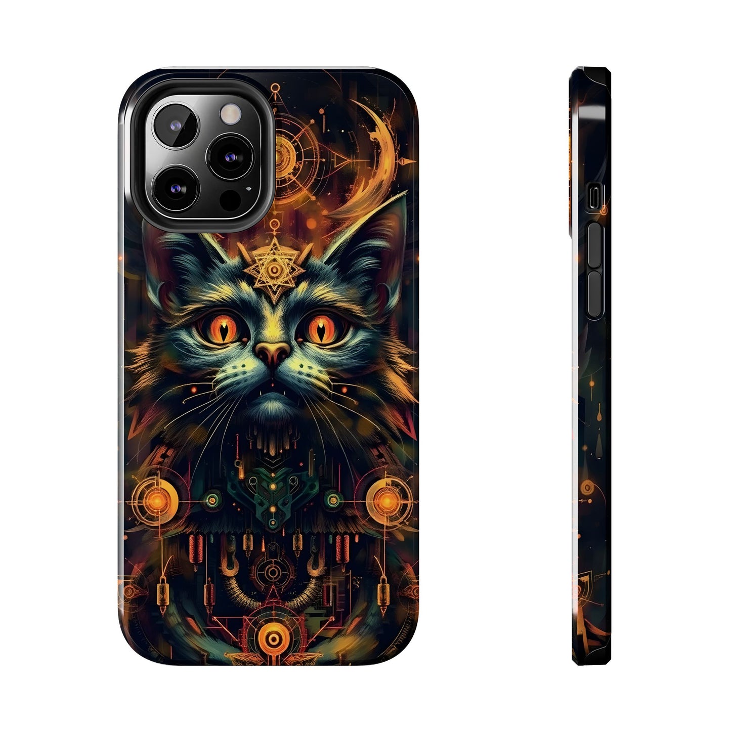 Mystical Cat Queen Tough Phone Case – Unique Protection for Cat Lovers - for iPhone