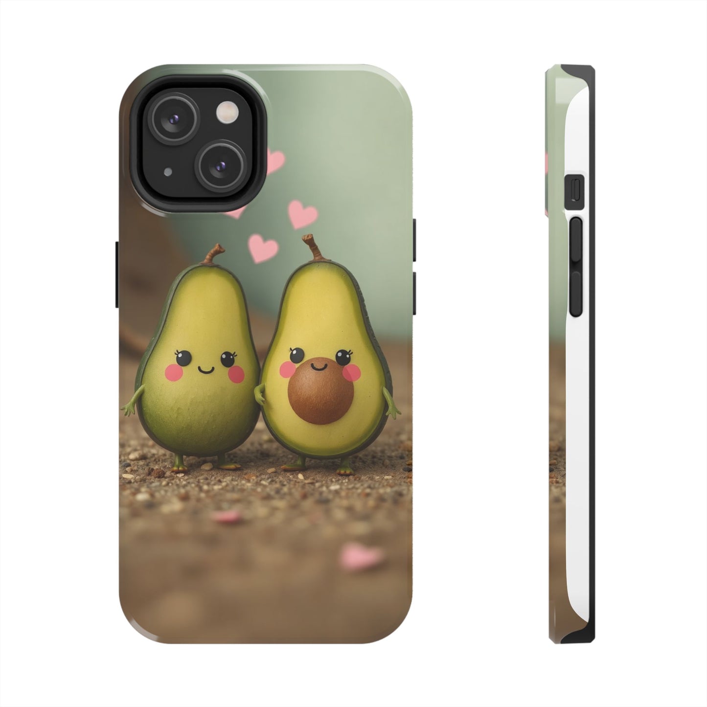 Cute Avocado Phone Case, Funny Tough Case, Quirky Phone Accessory, Gifts for Foodies, Valentine's Day Present