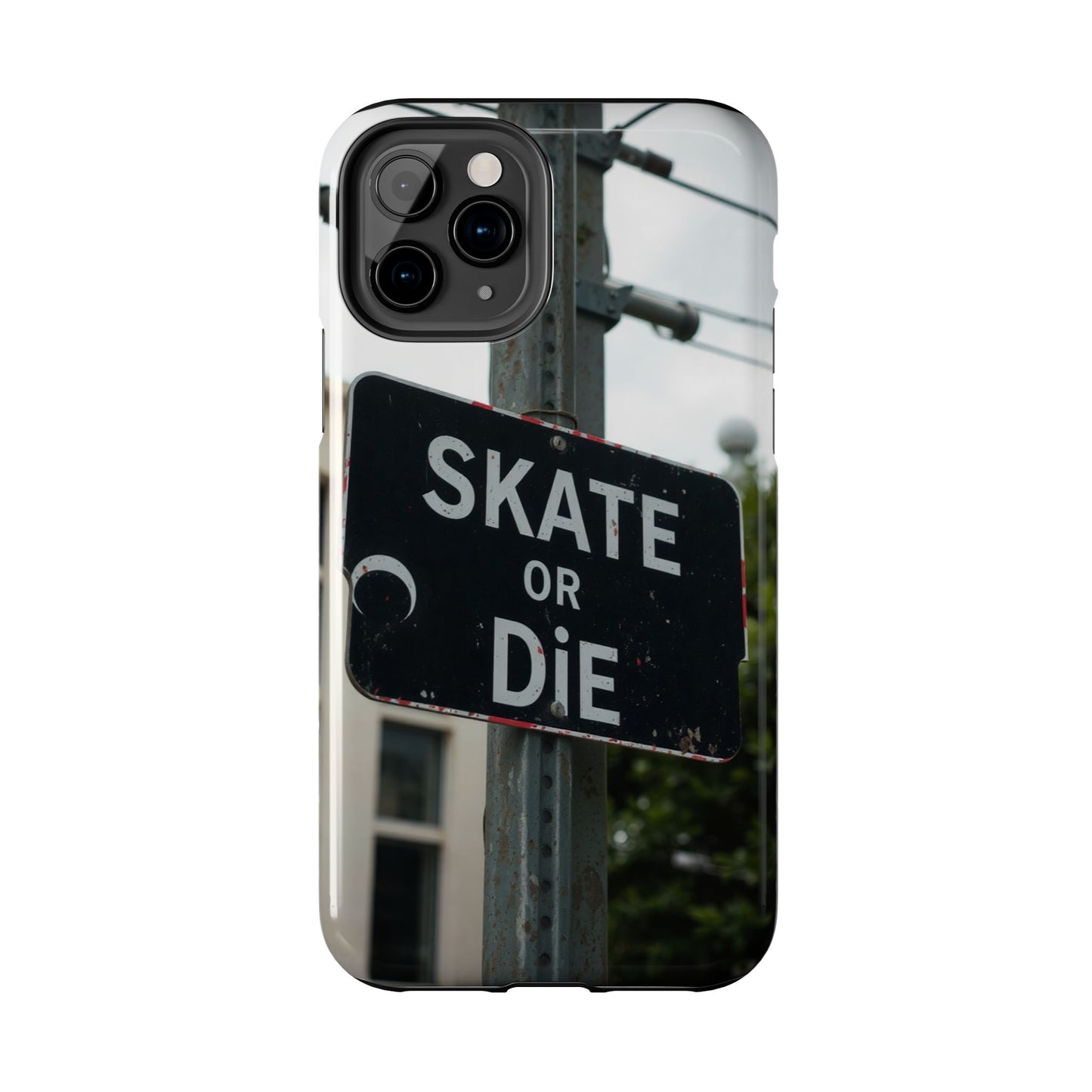 Black Sign Skate or Die Design - Tough Phone Case for iPhone