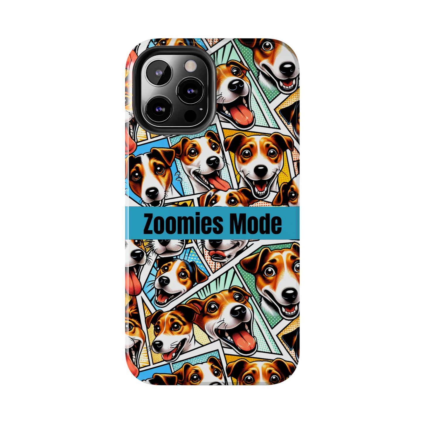Zoomies Mode Jack Russell Tough Phone Case - Fun Dog Design Case for iPhone
