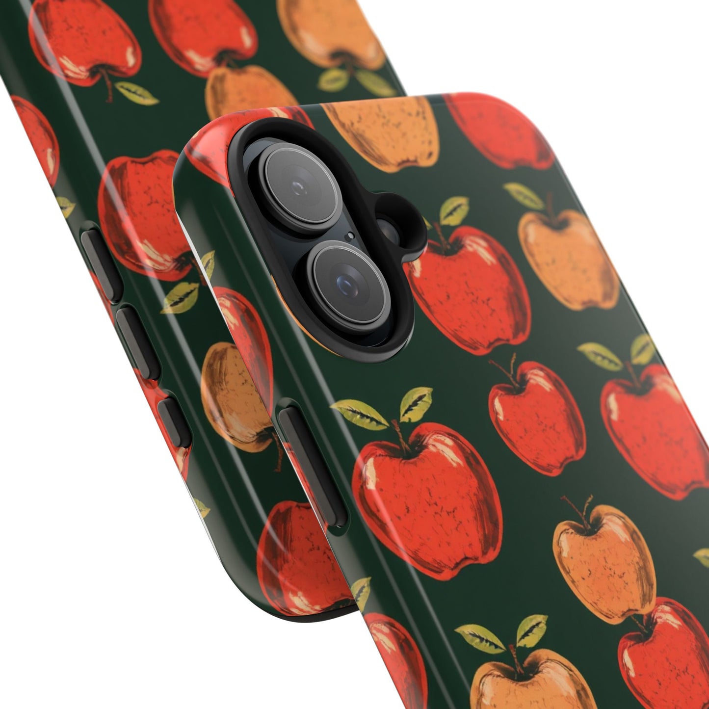 Apple Retro Pattern Tough Phone Case - Durable, Stylish, and Protective for Everyday Use - for iPhone