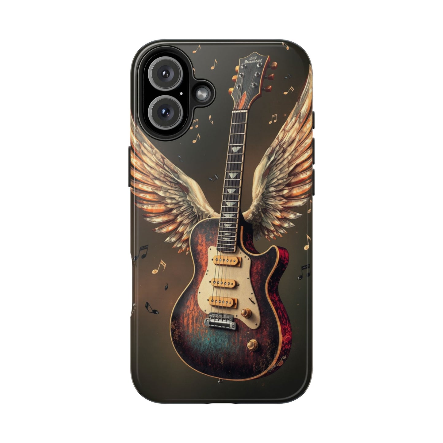 Inspirational Guitar Wing Phone Case - Tough Protection for Music Lovers