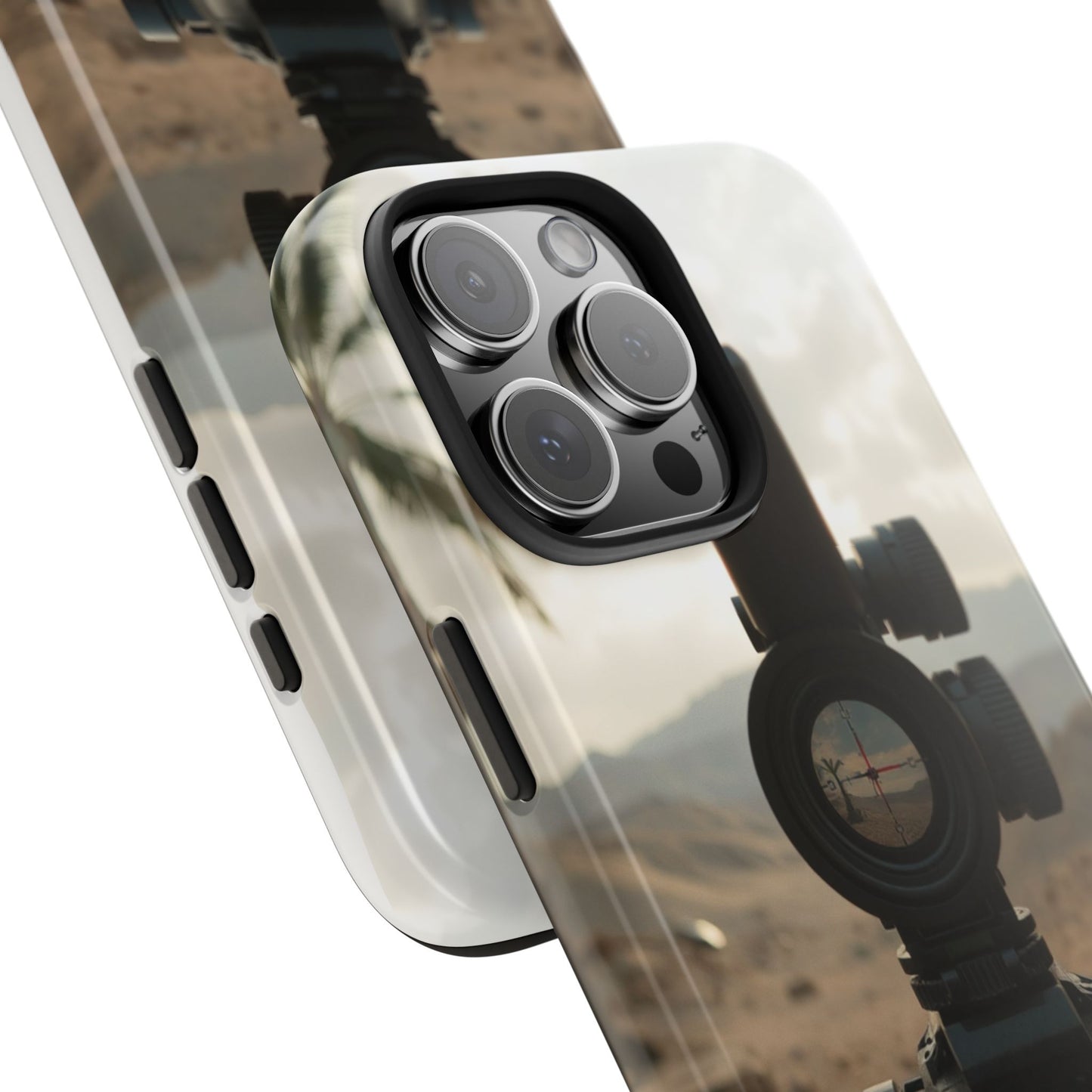 Tough Phone Case with Sniper Scope Design - Durable & Stylish Protection for Outdoors Enthusiasts