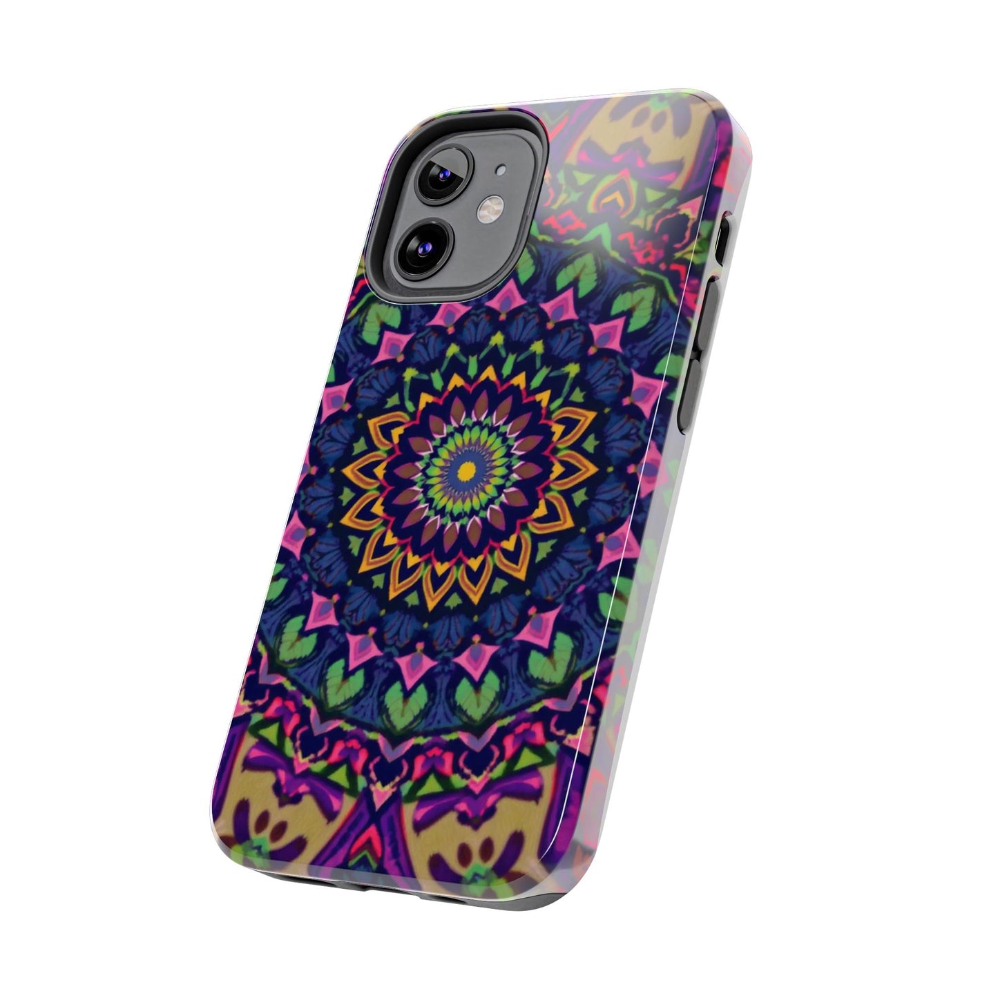 Vibrant Mandala Tough Phone Case - Colorful, Purple Fusion, Durable Protection for Your Device - for iPhone
