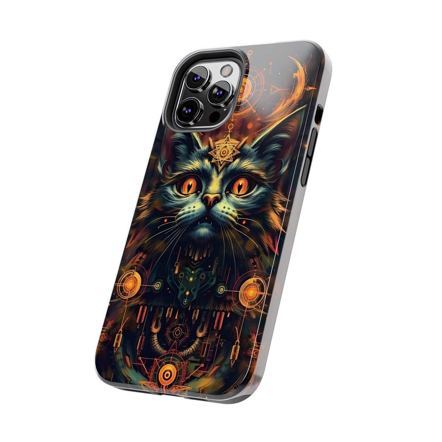 Mystical Cat Queen Tough Phone Case – Unique Protection for Cat Lovers - for iPhone