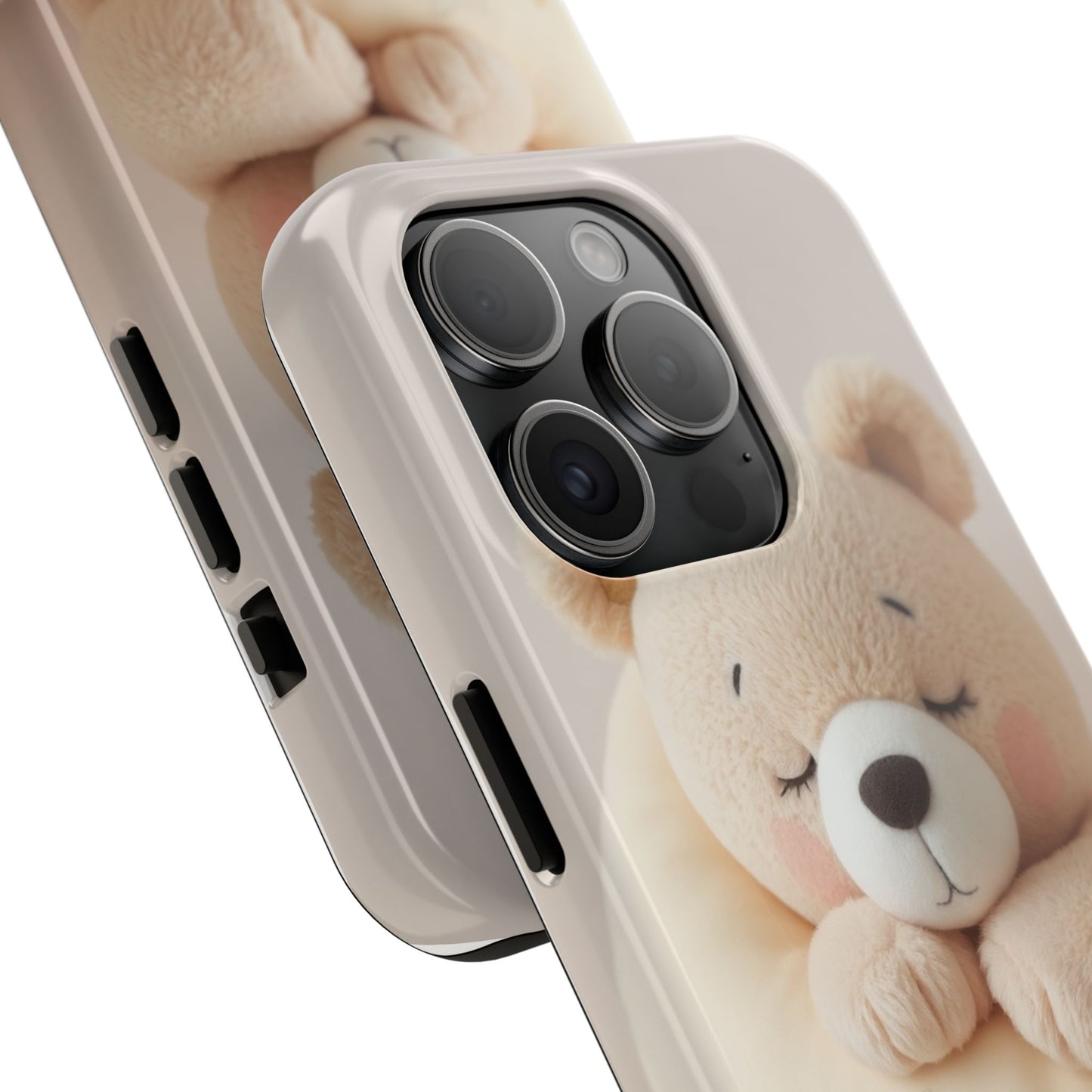Cute Bear Tough Phone Case - Adorable Baby Animal Design for Kids & Adults