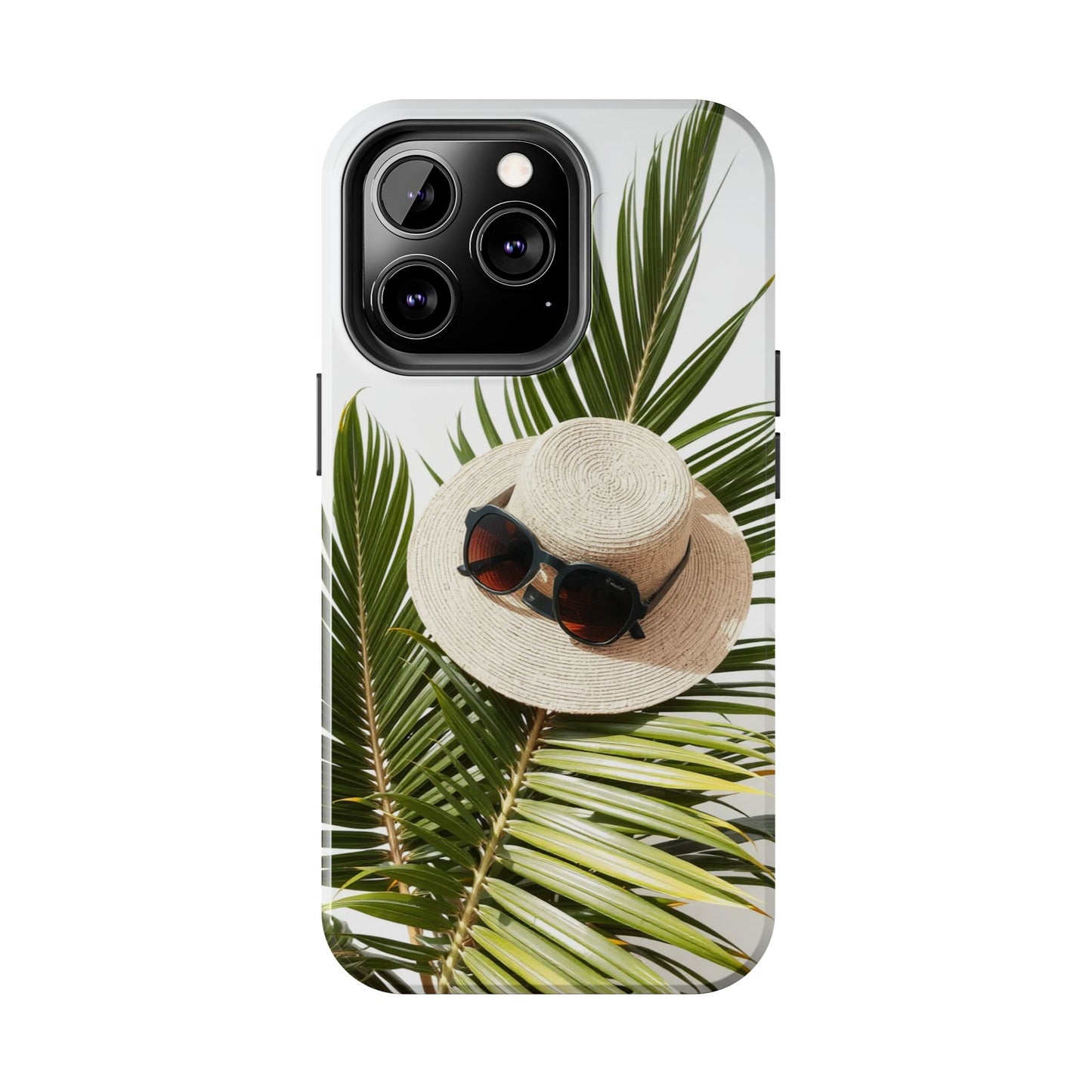 Tropical Phone Case - Summer Vibes with Hat & Sunglasses Design