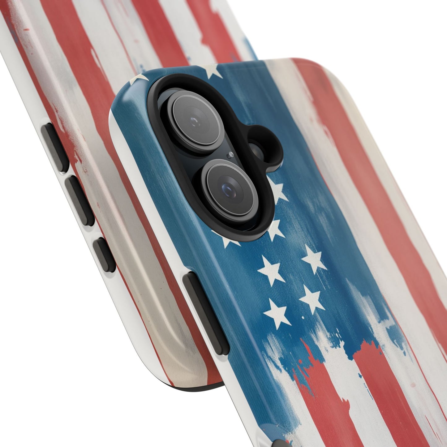 Patriotic Tough Phone Cases - Abstract USA Flag Design for Durable Protection - for iPhone
