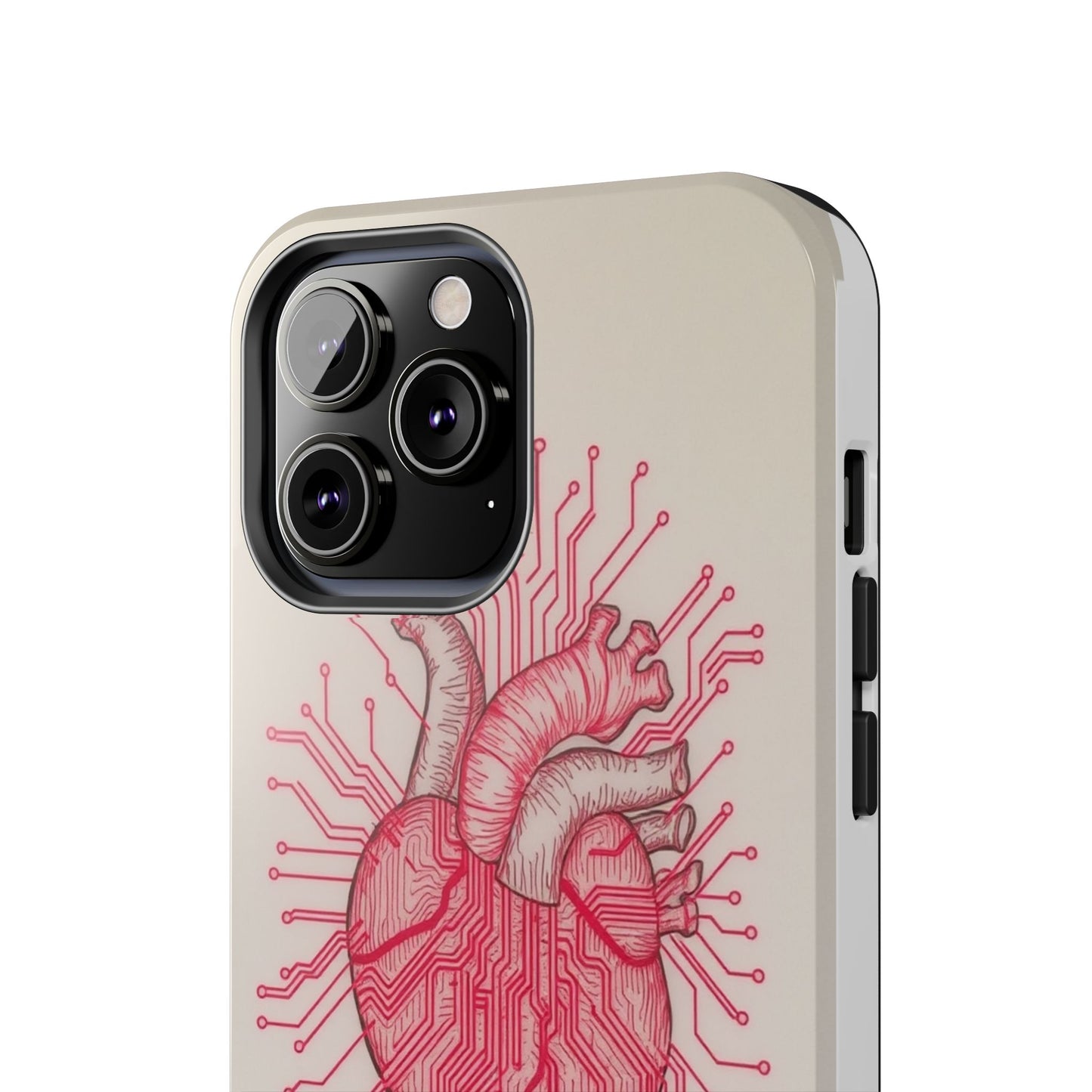 Heart Circuit Tough Phone Case – Unique Tech-Inspired Design for Tech Lovers