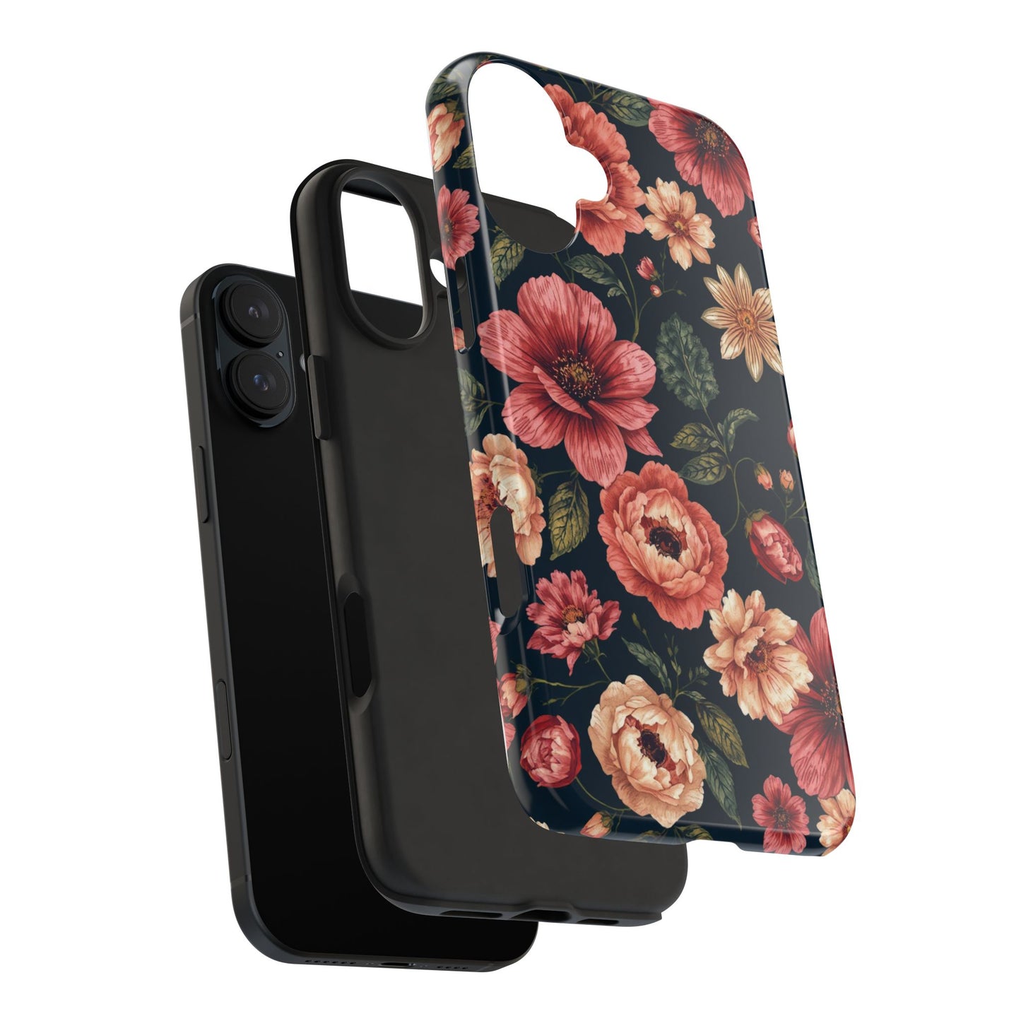 Spring Power! Floral Tough Phone Case - Durable Protection with Elegant Flower Design - for iPhone