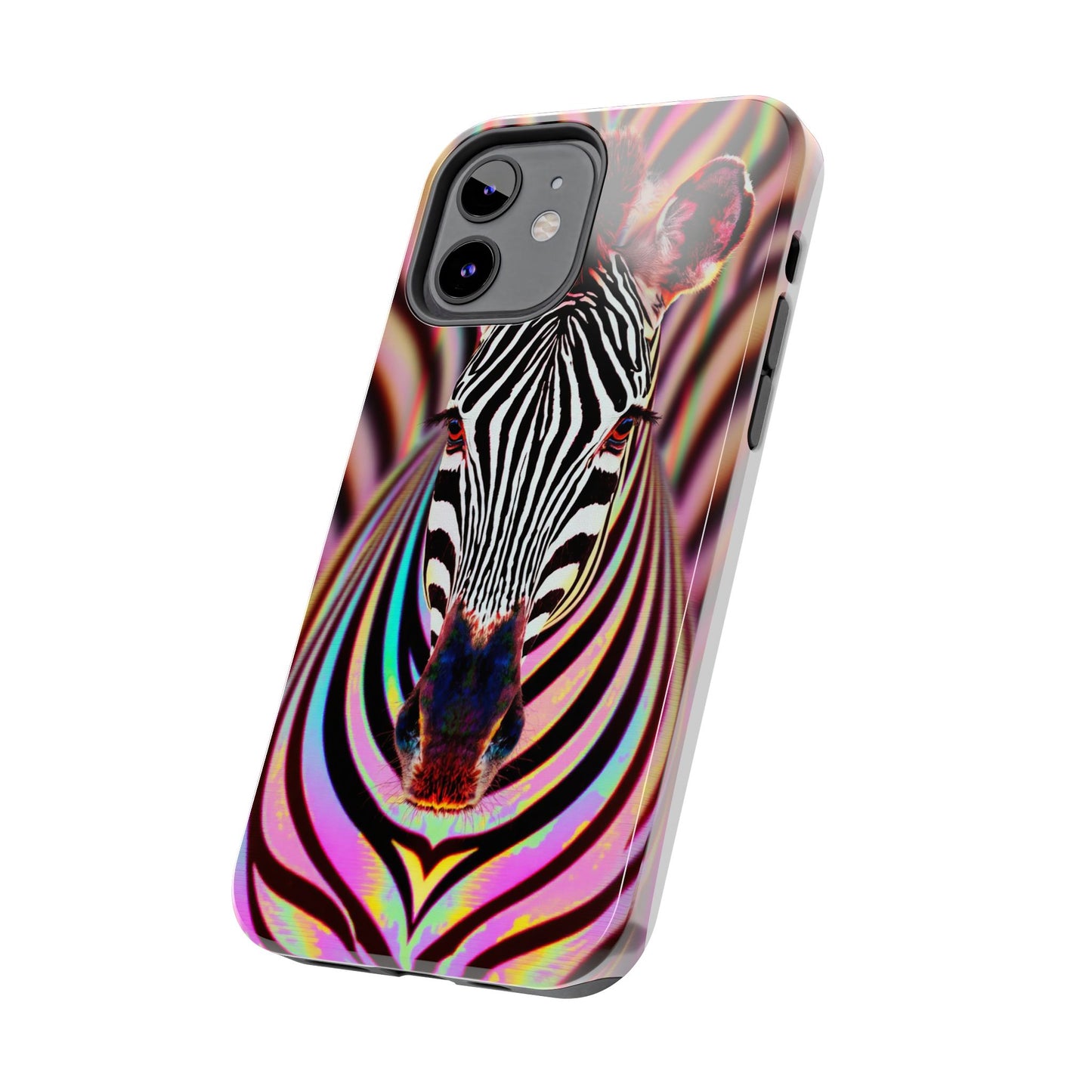 Vibrant Zebra Tough Phone Case - Unique Animal Design for Wild Spirit