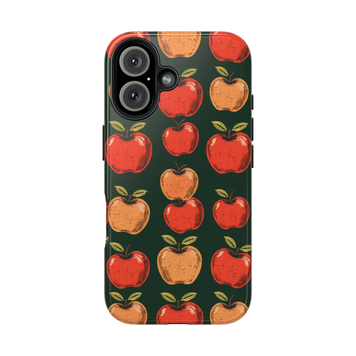 Apple Retro Pattern Tough Phone Case - Durable, Stylish, and Protective for Everyday Use - for iPhone