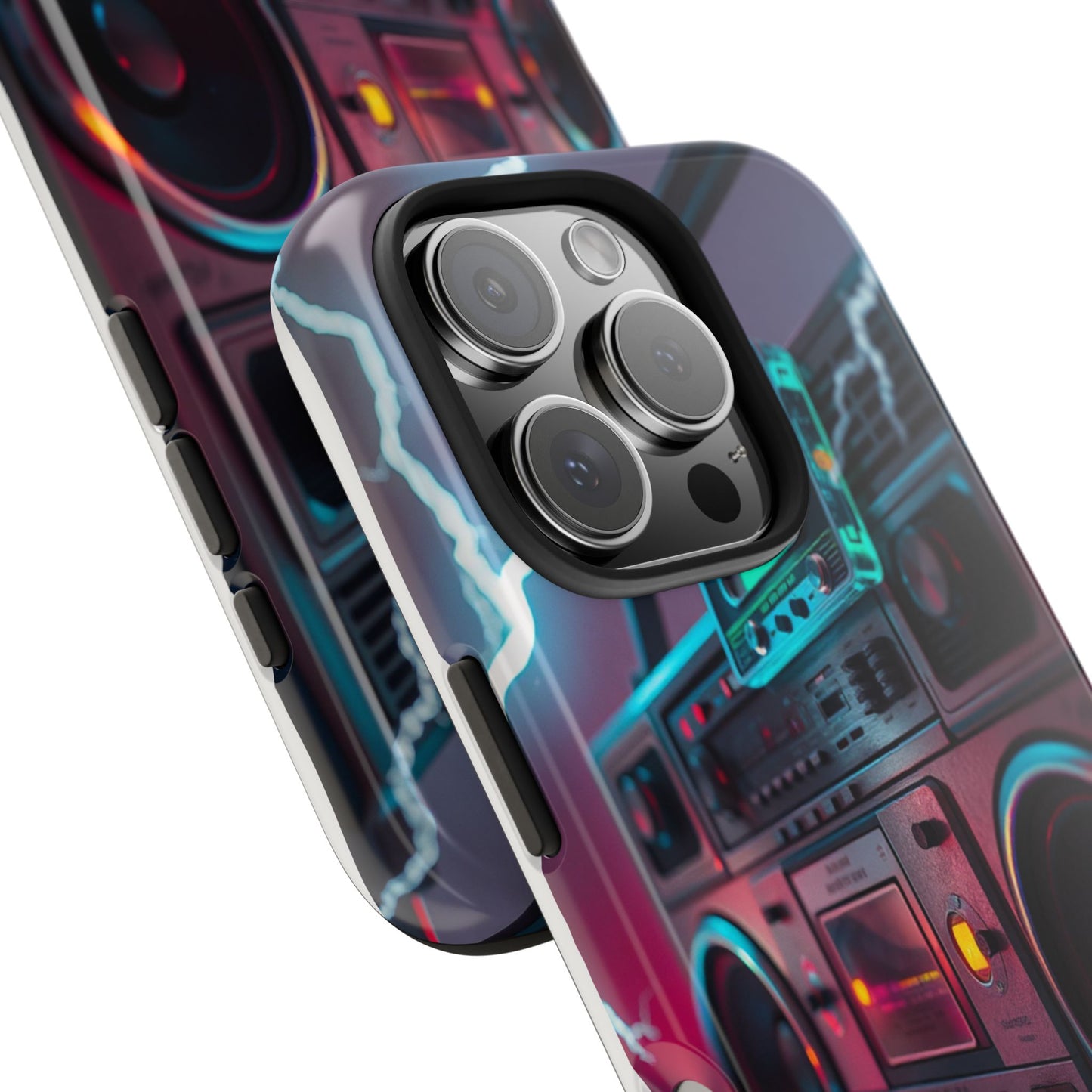 Retro Boombox Tough Phone Case – Vibrant Protection for Music Lovers