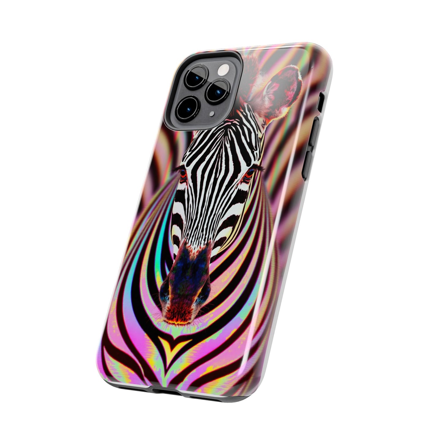 Vibrant Zebra Tough Phone Case - Unique Animal Design for Wild Spirit