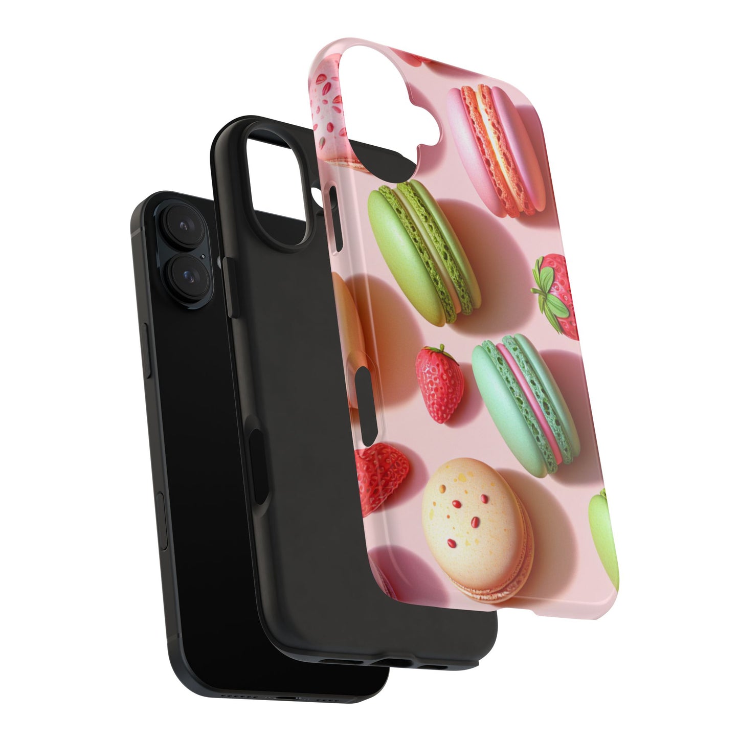 Macaron-Inspired Tough Phone Cases - Colorful Sweet Design - for iPhone