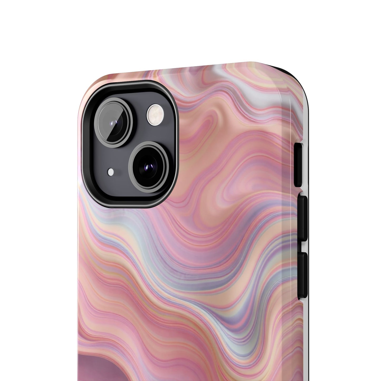 Stylish Tough Phone Cases - Abstract Pink Marble Design
