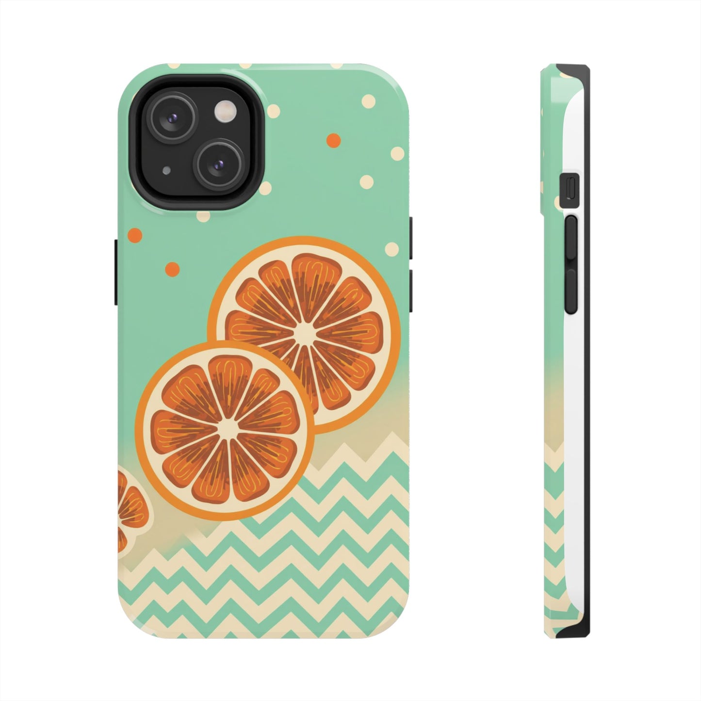 Citrus Vibe Tough Phone Case - Fun Orange Slice Design