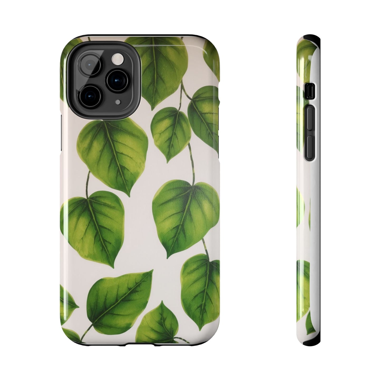 Tough Phone Cases with Green Leaf Design | Eco-Friendly Protection for Nature Lovers