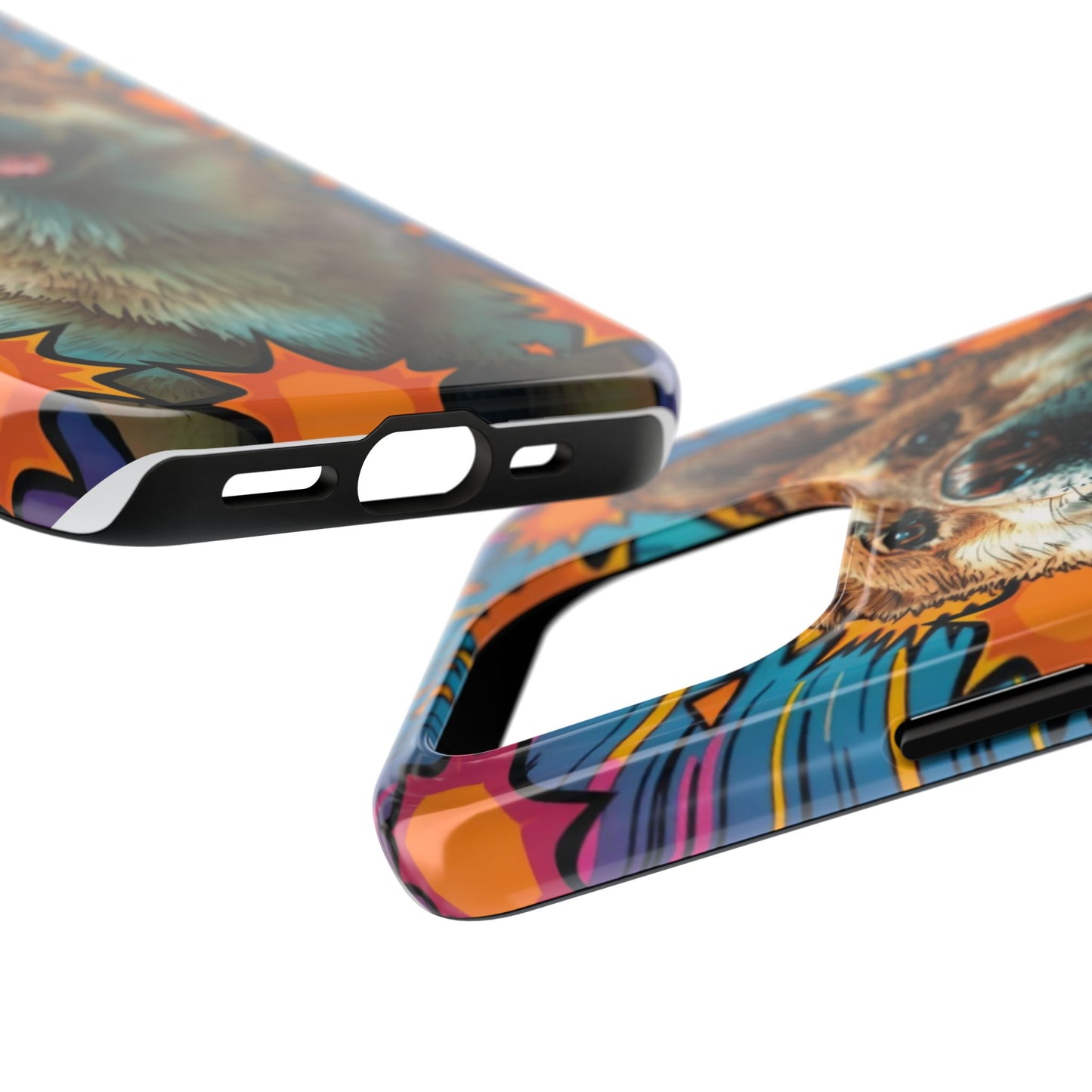 Vibrant Corgi Tough Phone Case - Fun Design for Pet Lovers