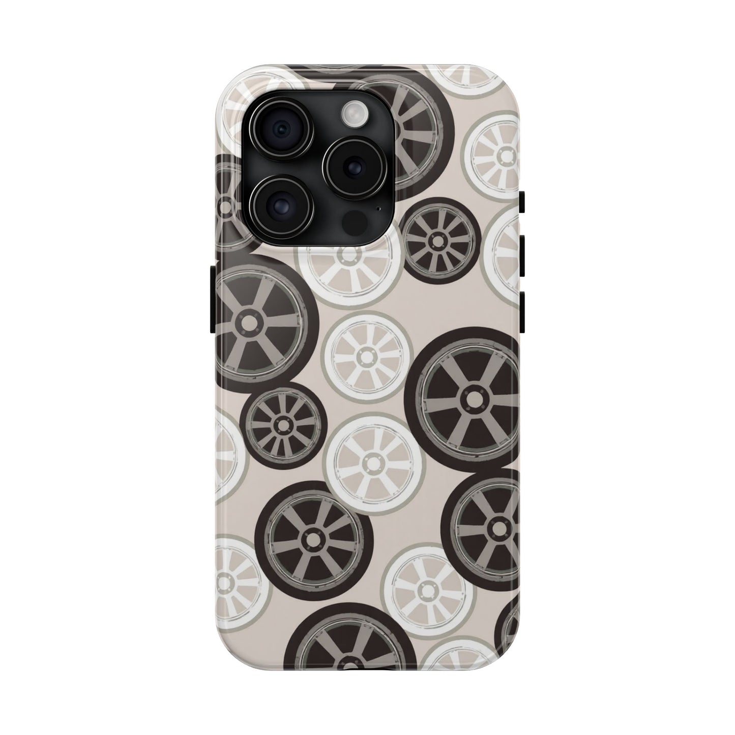 Racing Wheel Design Tough Phone Case – Durable Protection for Automotive Enthusiasts