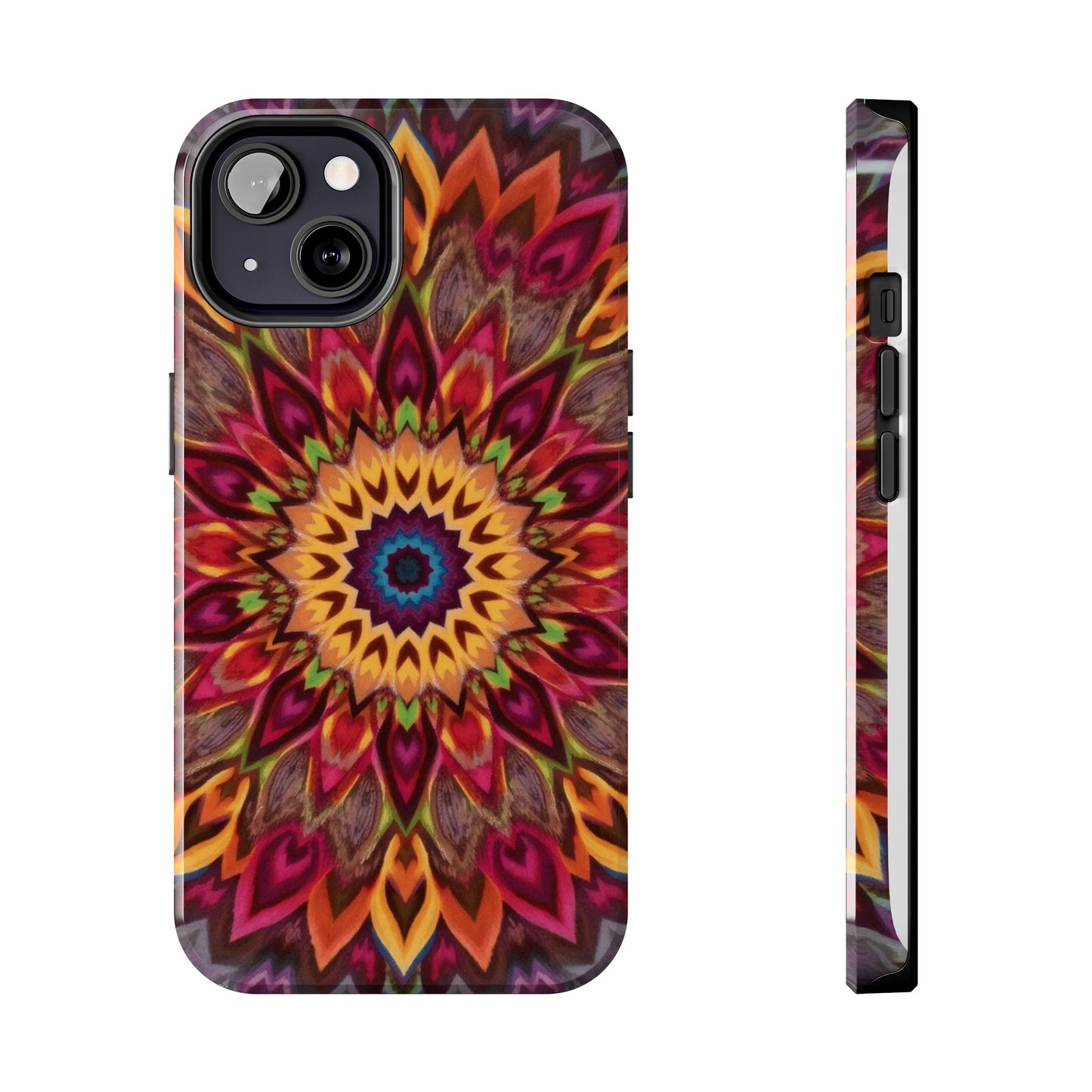 Vibrant Floral Mandala Tough Phone Case | Stylish and Durable Protection - for iPhone