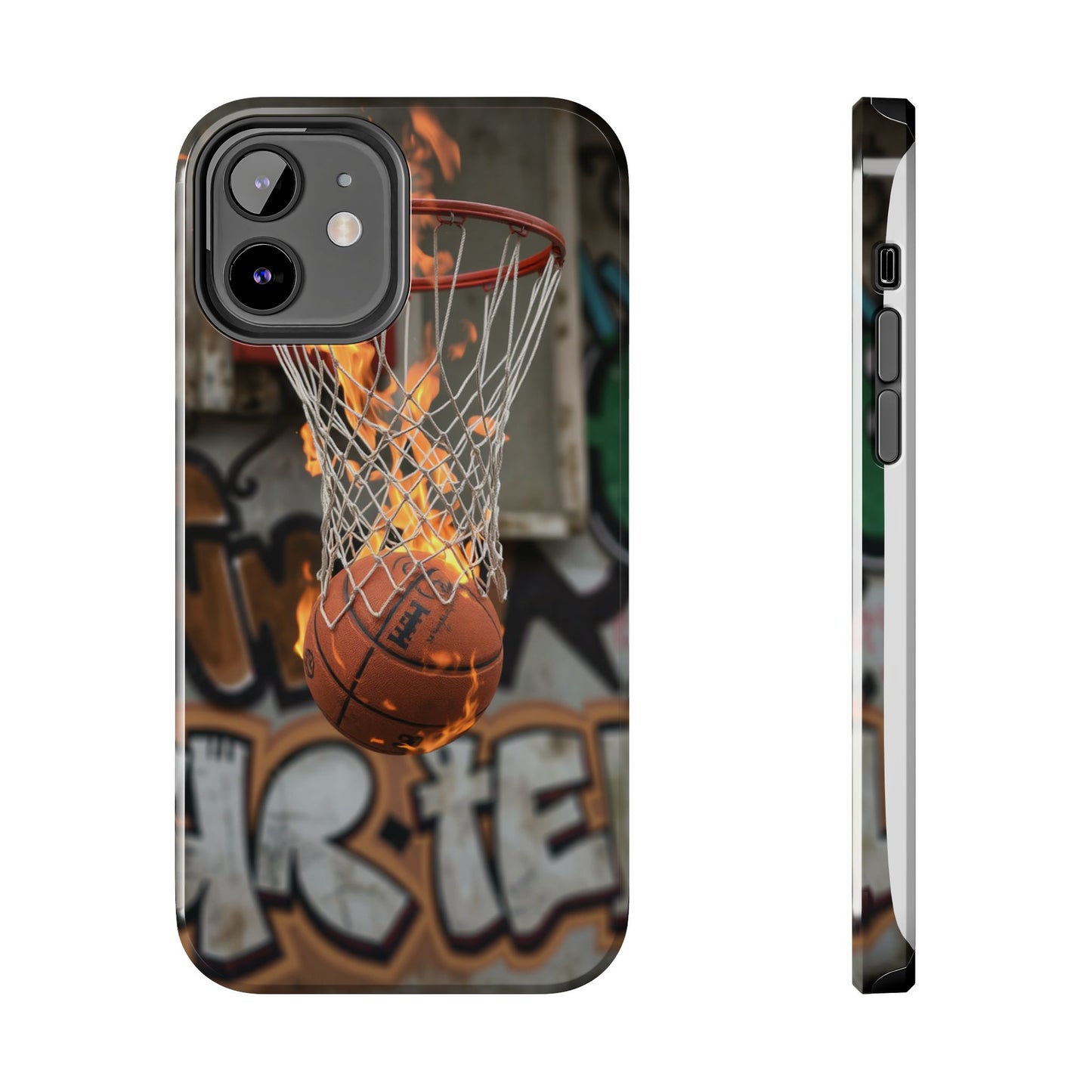 Fire Basketball Tough Phone Case - Durable Sporty Design for Athletes & Fans
