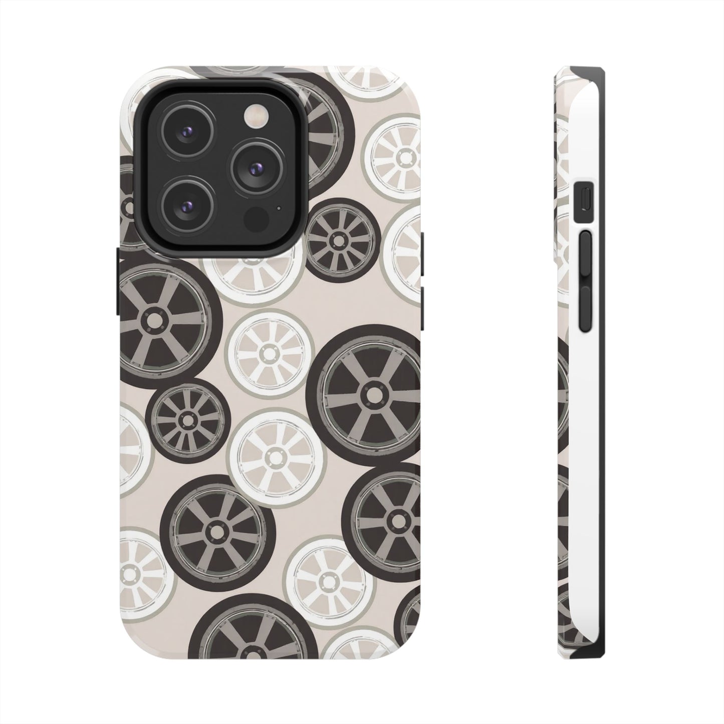 Racing Wheel Design Tough Phone Case – Durable Protection for Automotive Enthusiasts
