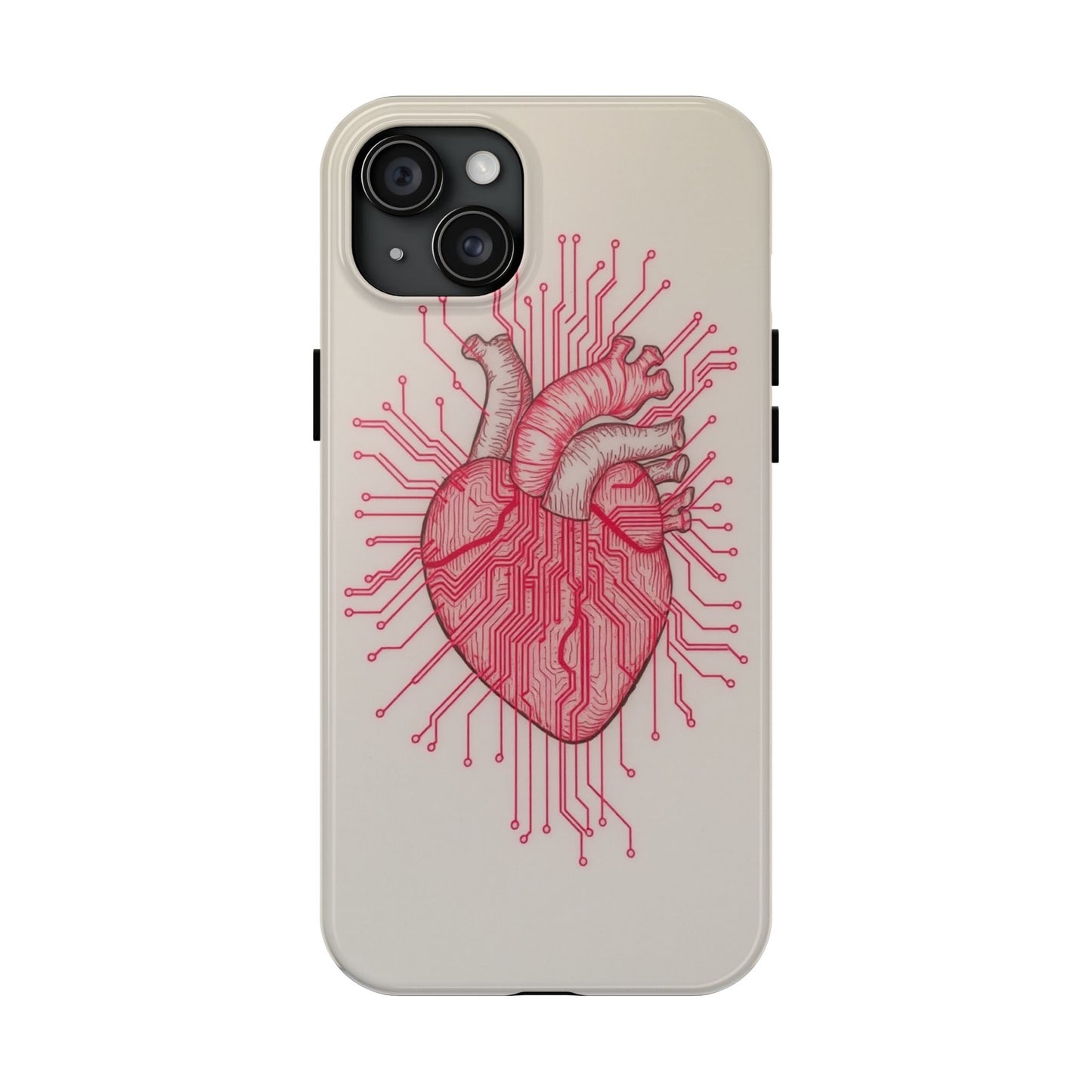 Heart Circuit Tough Phone Case – Unique Tech-Inspired Design for Tech Lovers