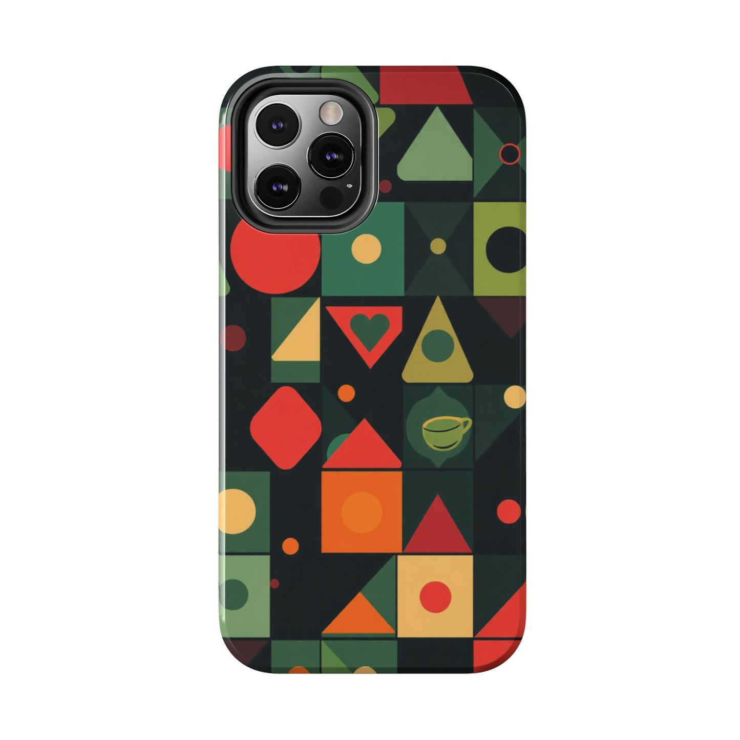 Vibrant Geometric Tough Phone Cases – Stylish Protection for Trendsetters - for iPhone