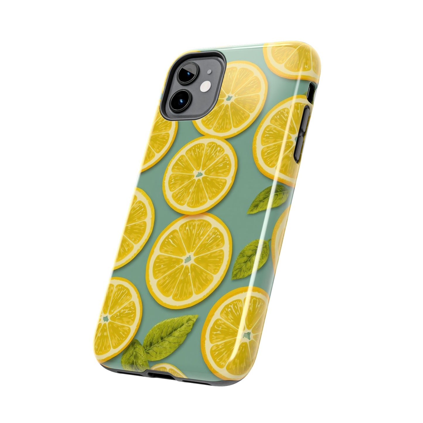 Tough Lemon Pattern Phone Case - Vibrant Citrus Design for Summer Vibes - for iPhone