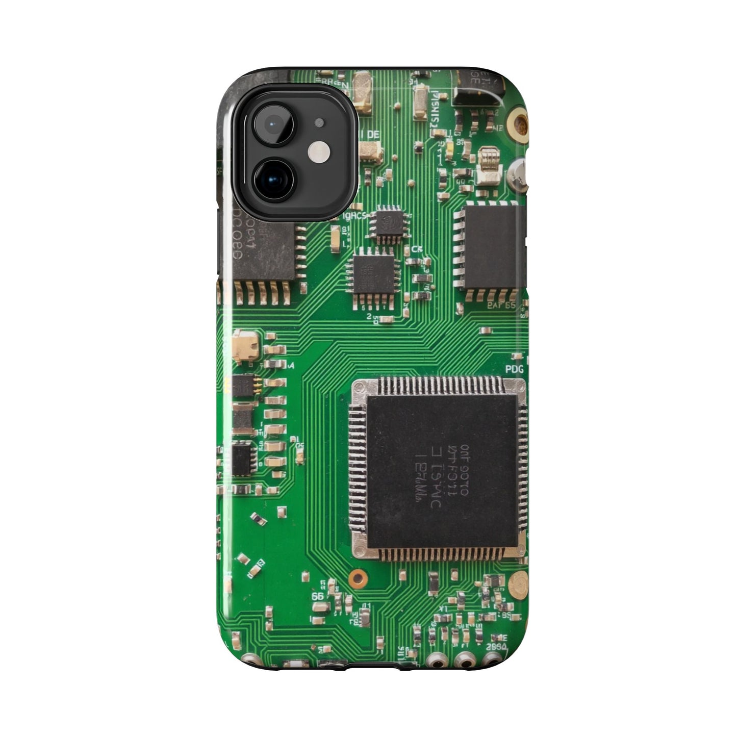 Circuit Board Tough Phone Case - Durable Tech Design