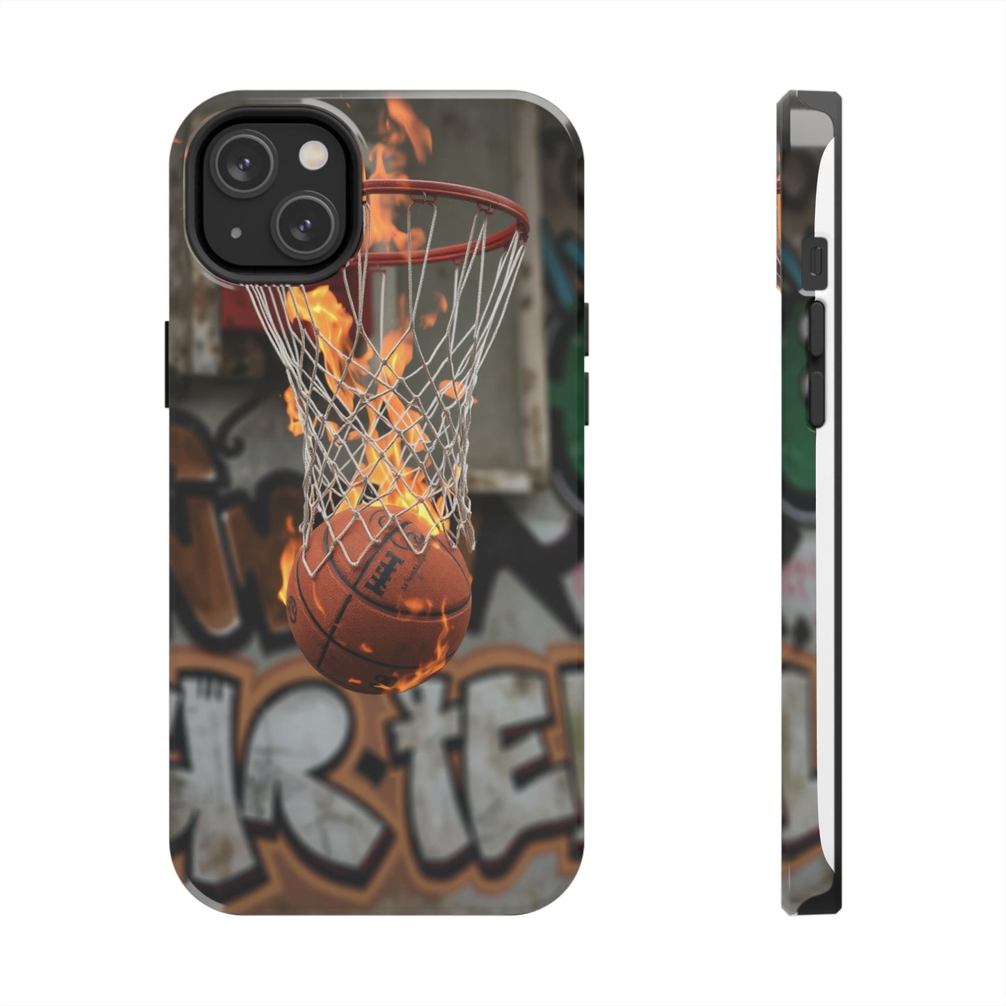 Fire Basketball Tough Phone Case - Durable Sporty Design for Athletes & Fans