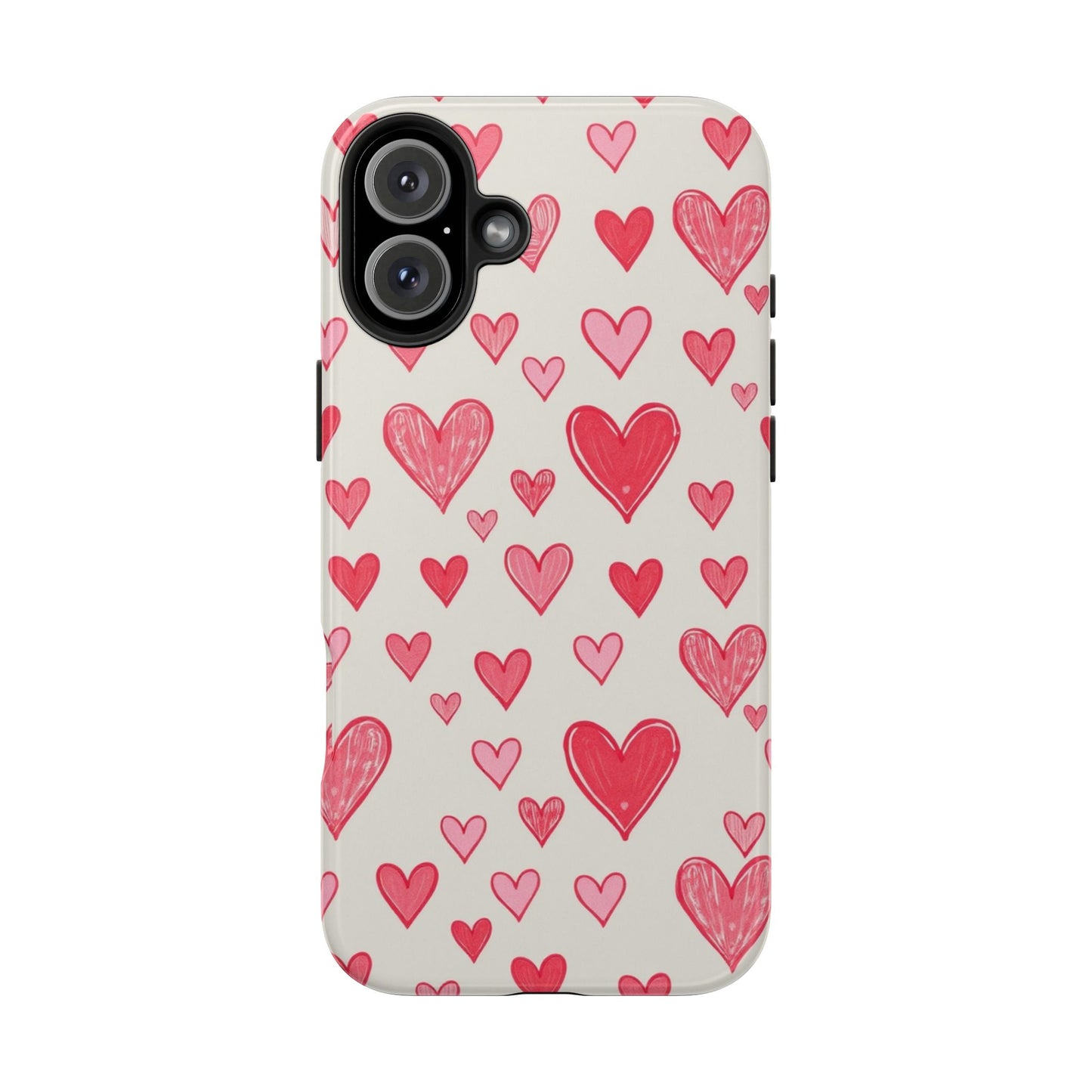 Heart Pattern Tough Phone Case - Cute and Stylish Protection