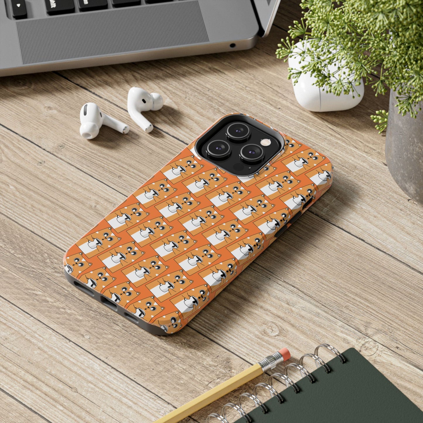 Coffee Cat Tough Phone Case – Durable, Fun, Perfect for Pet Lovers - for iPhone