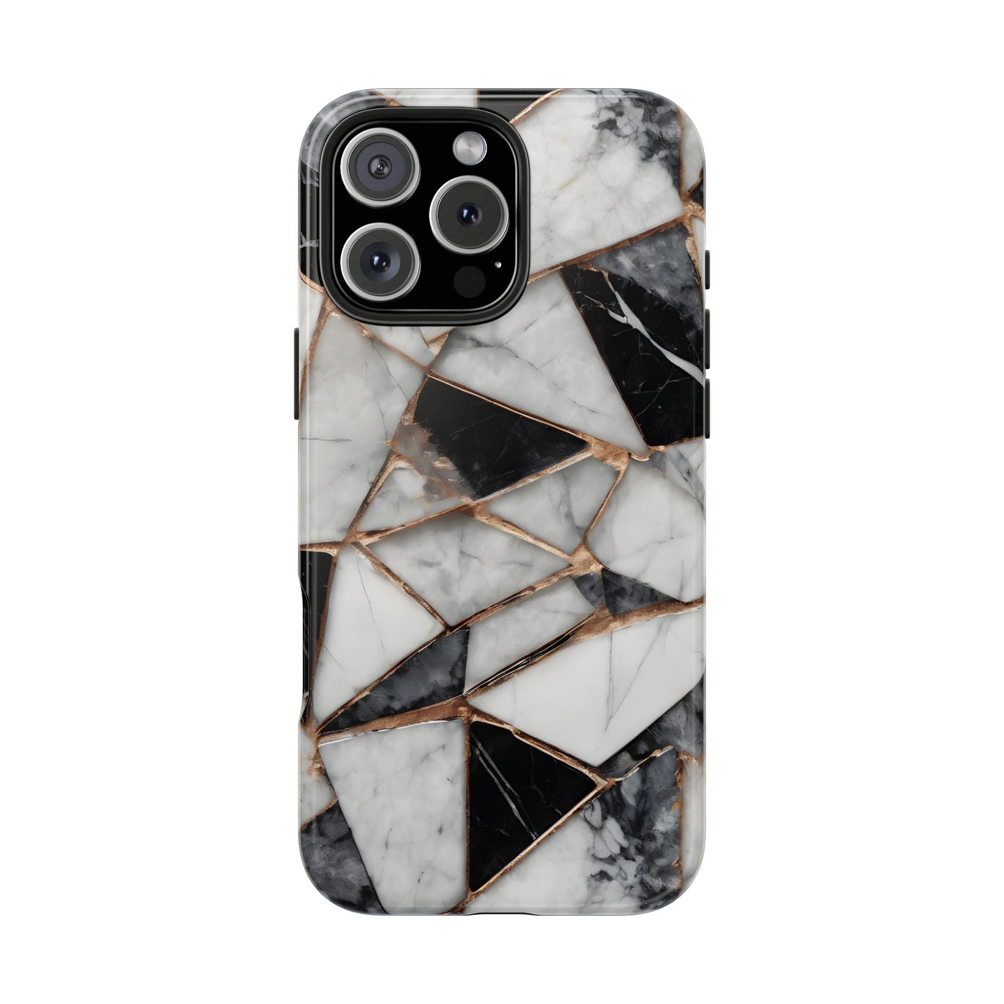 Elegant Marble Tough Phone Case - Stylish Protection for iPhone