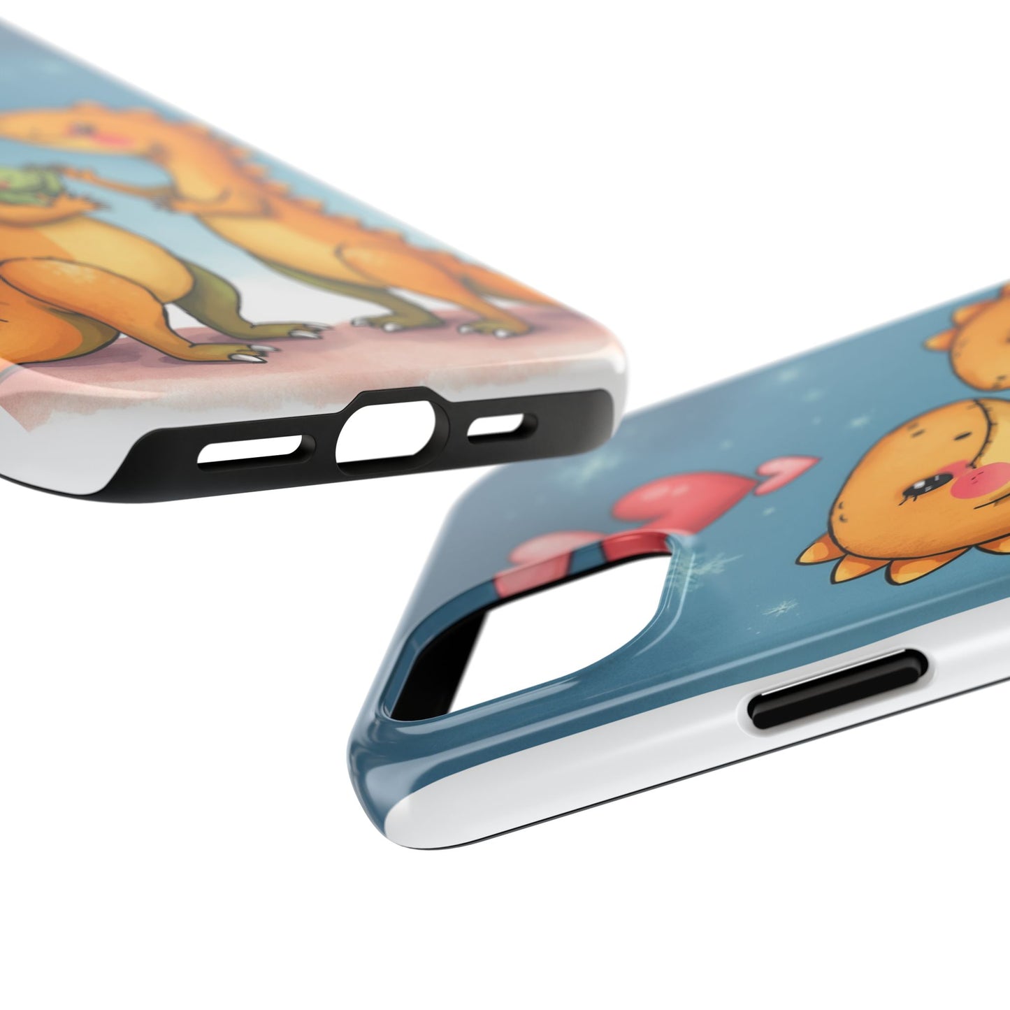 Dino Love Tough Phone Case - Cute & Durable Design for Kids & Parents