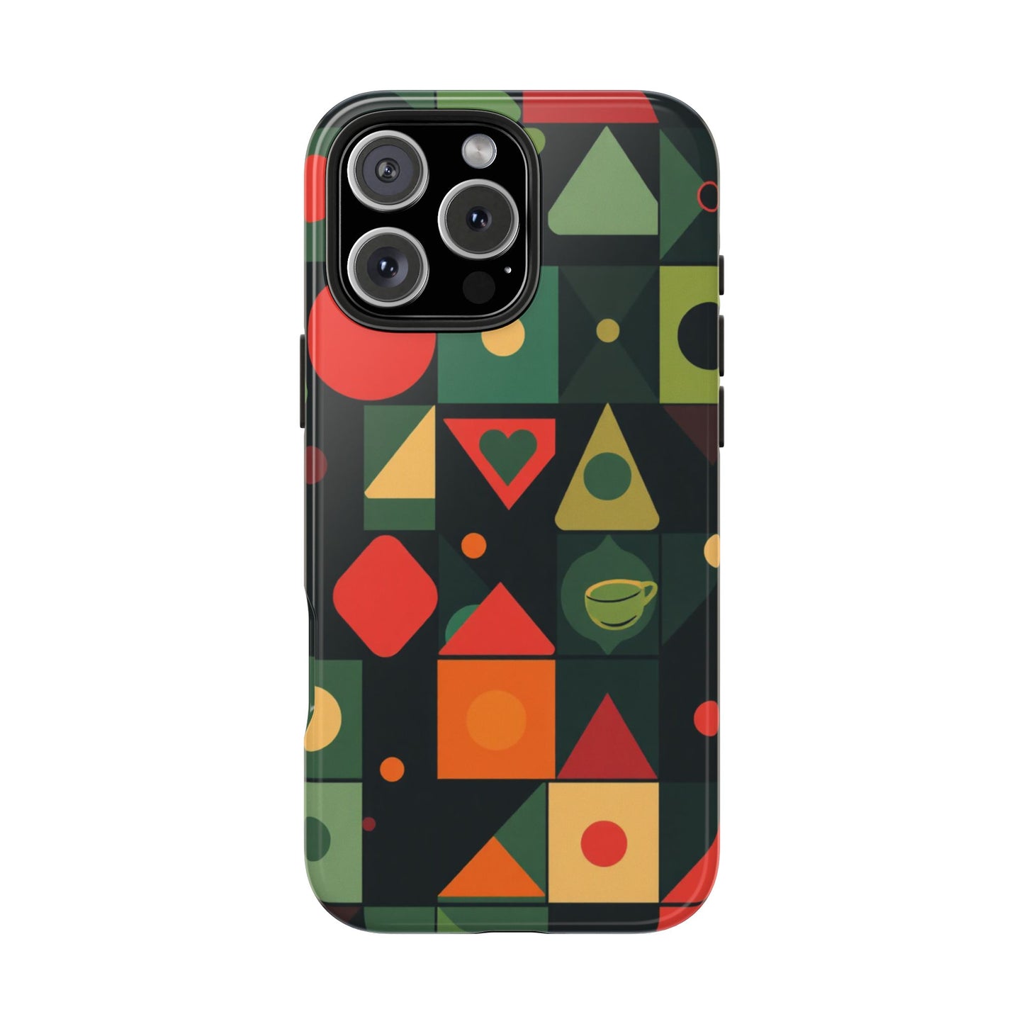 Vibrant Geometric Tough Phone Cases – Stylish Protection for Trendsetters - for iPhone