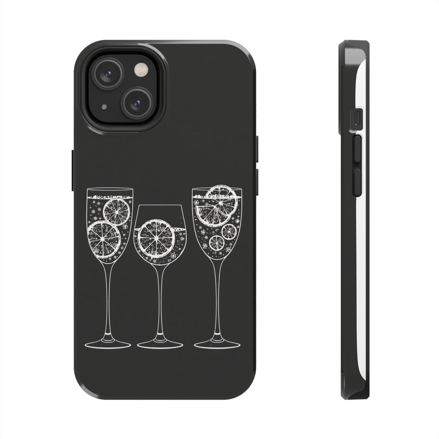 Stylish Tough Phone Cases with Citrus Glass Design, Protective Cases for Parties, Summer Events, and Everyday Use