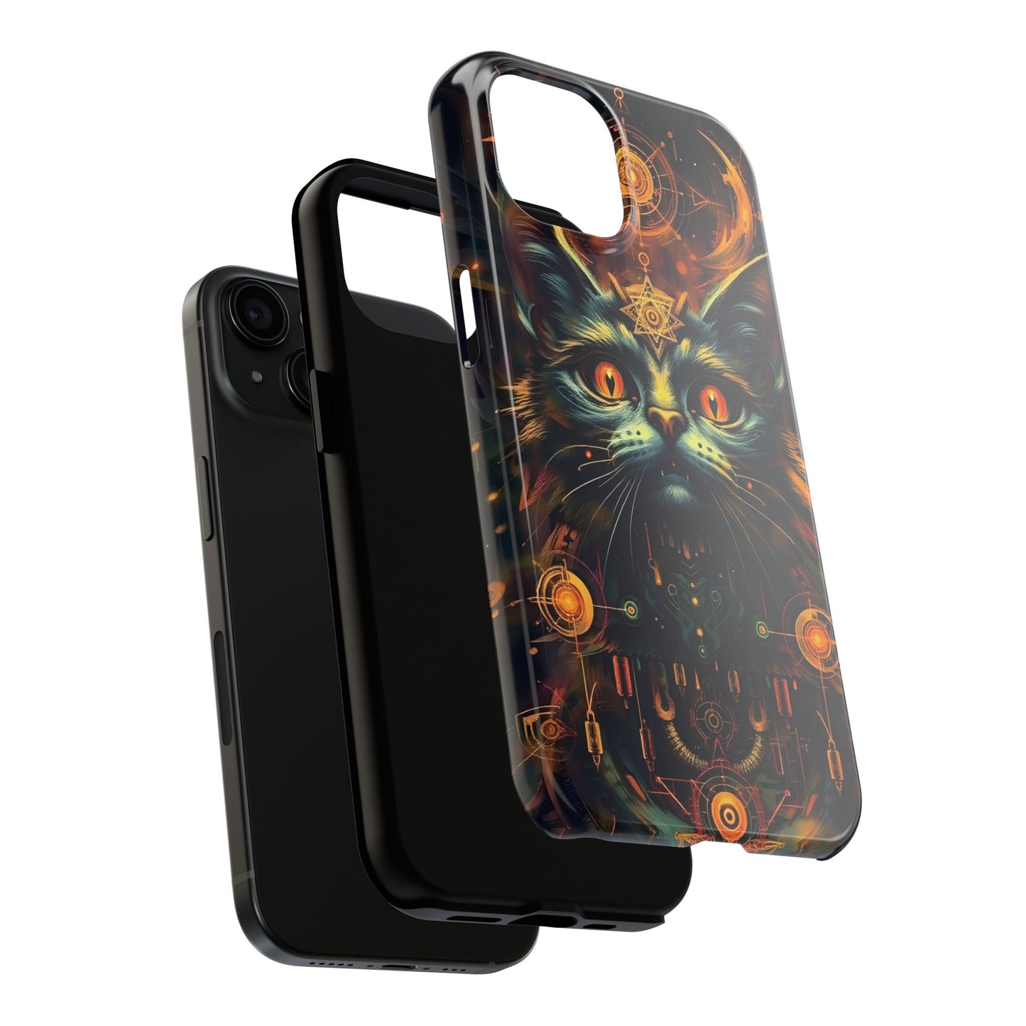 Mystical Cat Queen Tough Phone Case – Unique Protection for Cat Lovers - for iPhone