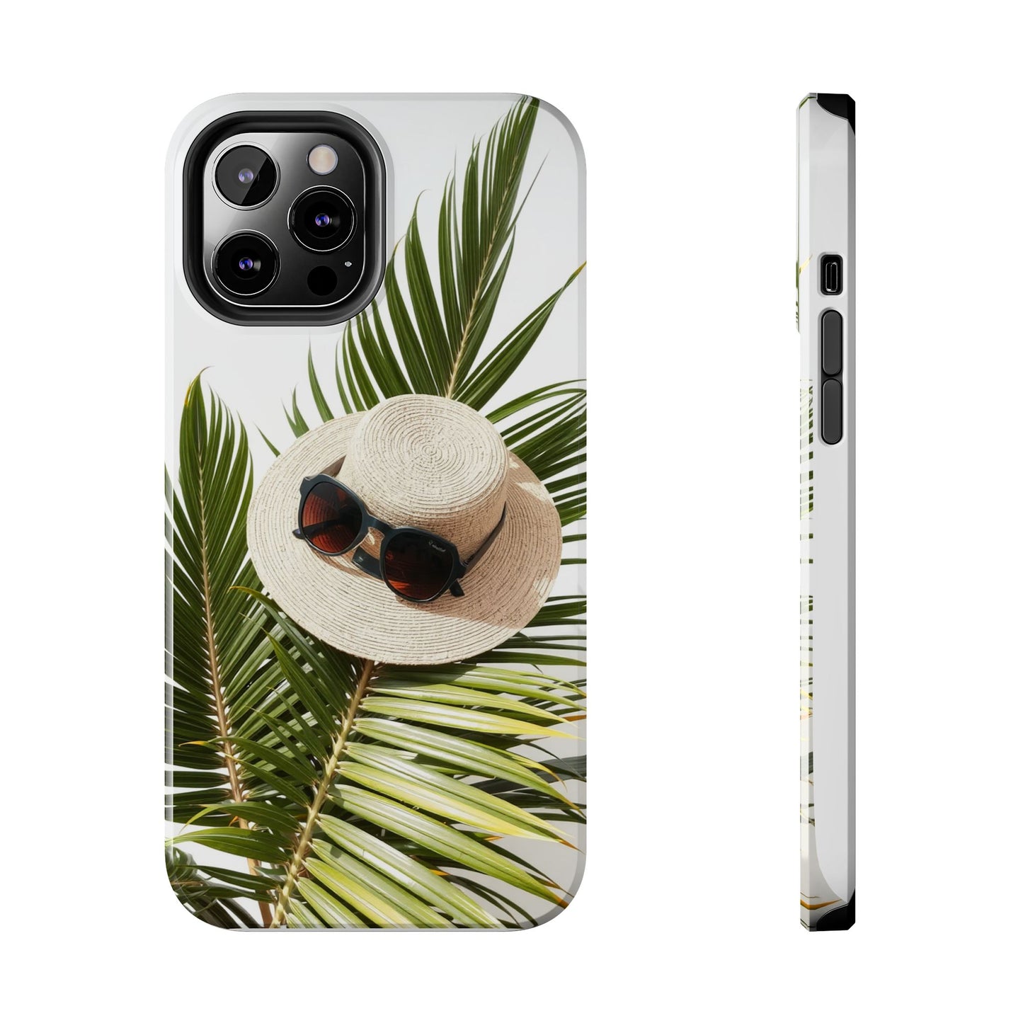 Tropical Phone Case - Summer Vibes with Hat & Sunglasses Design