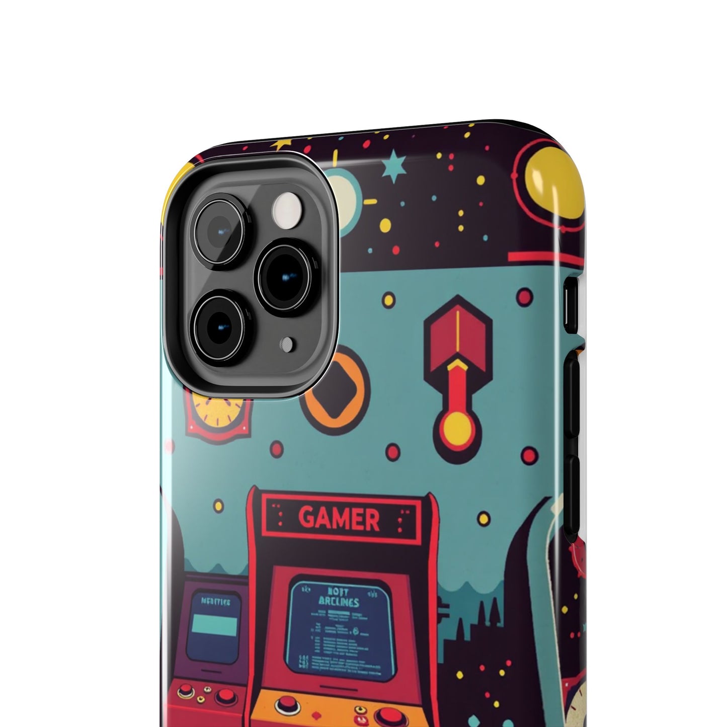 Retro Gamer Tough Phone Case - Vibrant Arcade Design for Gaming Enthusiasts - for iPhone