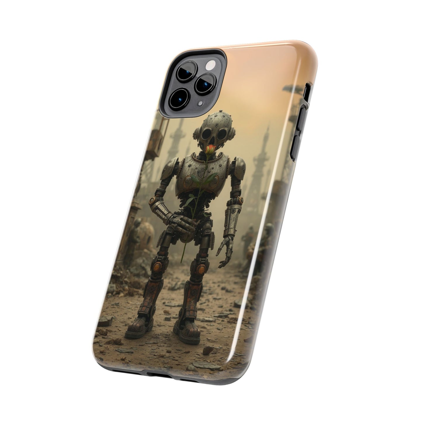 Robotic Sentinel Tough Phone Case - Durable Protector for Sci-Fi Lovers