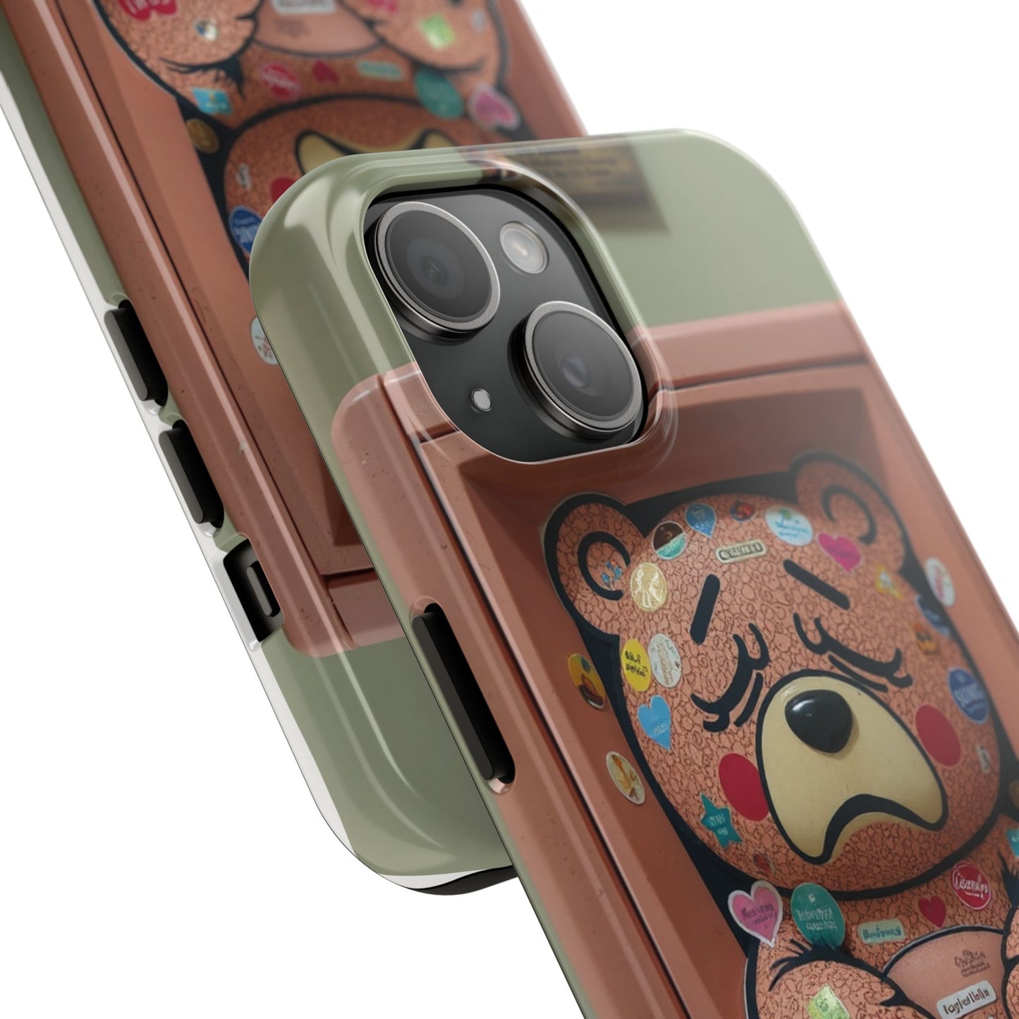 Cute Bear Tough Phone Case - Durable Protection with Fun Design