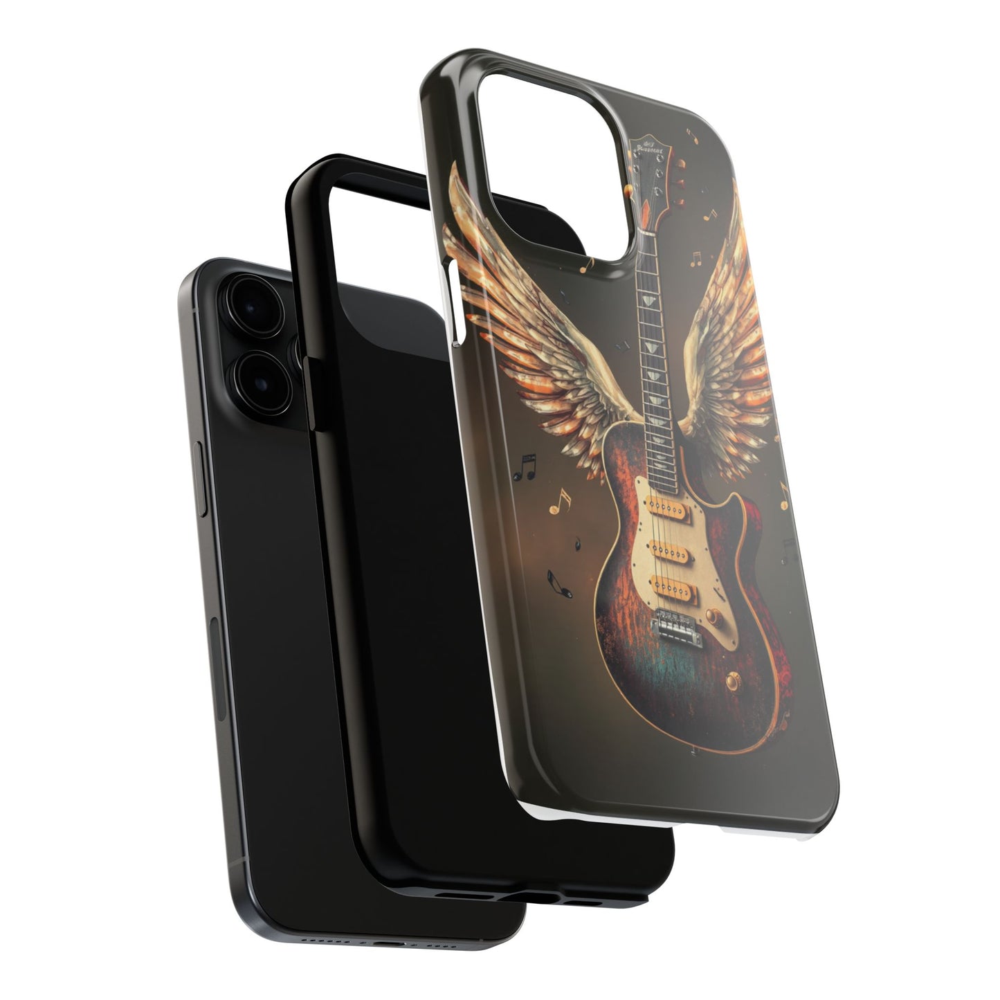 Inspirational Guitar Wing Phone Case - Tough Protection for Music Lovers